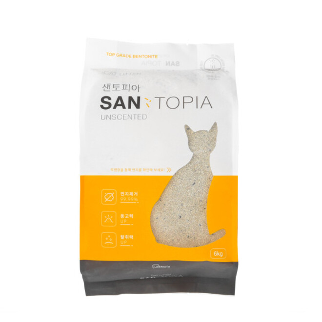 샌토피아 옐로우 벤토나이트 모래 6kg - 콤빌리지