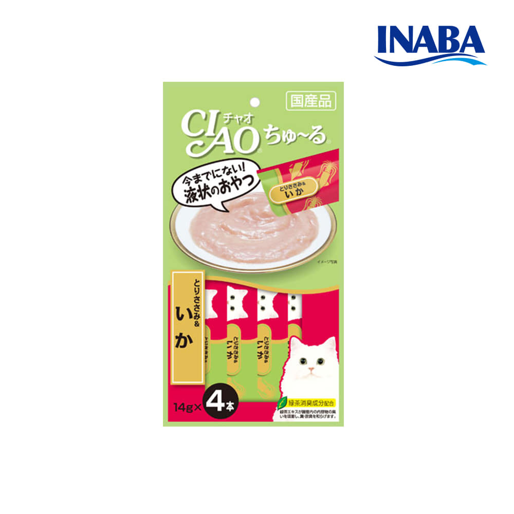 [임박] 이나바 챠오츄르 닭가슴살+오징어 (SC-79) - 콤빌리지